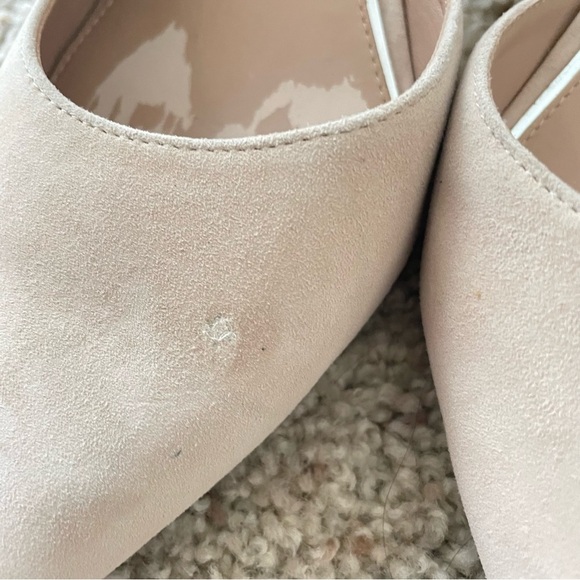 Linea Paolo D’Orsay Pointed Toe Heeled Pumps in Nude Beige Size 9M - Picture 5 of 9